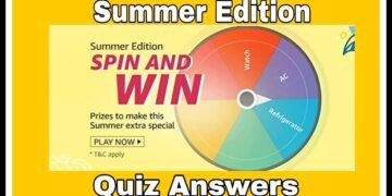 Amazon Summer edition Spin & Win Quiz