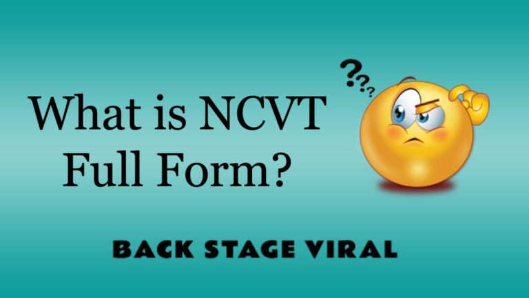NCVT Full Form