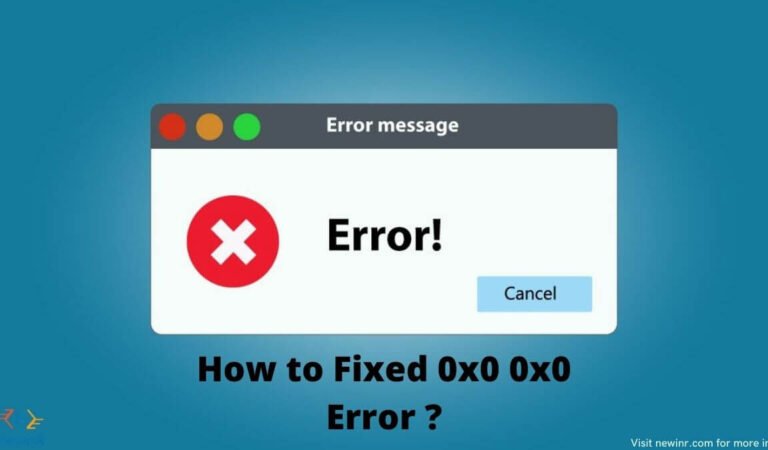 What is a 0x0 0x0 Error? And How To Fix It