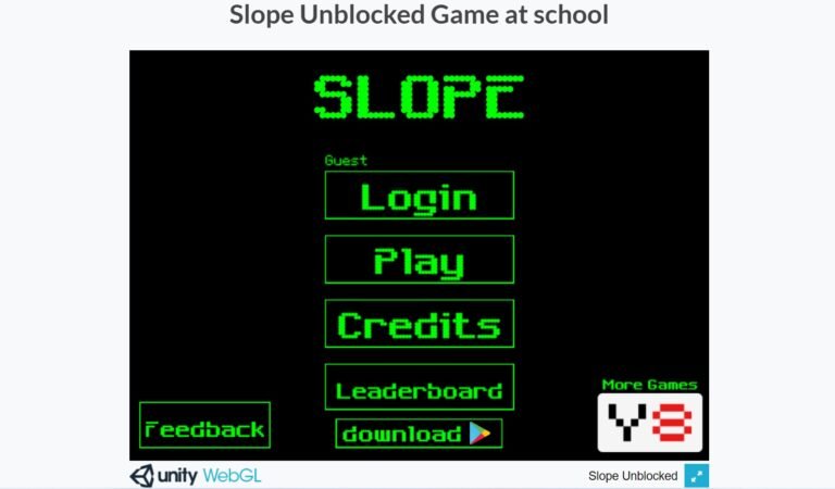 Slope Unblocked Game – 3D Browser Game to Play Online