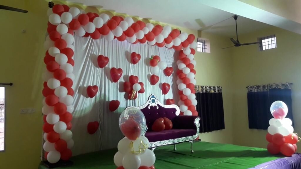 Balloon Decorations wedding stage decoration