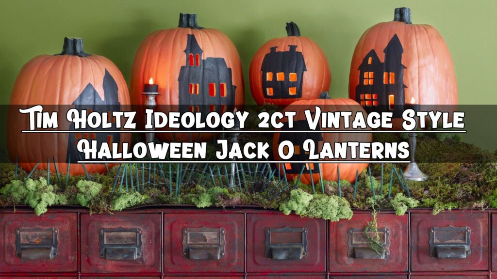 Tim Holtz Ideology 2ct Vintage Style Halloween Jack O Lanterns