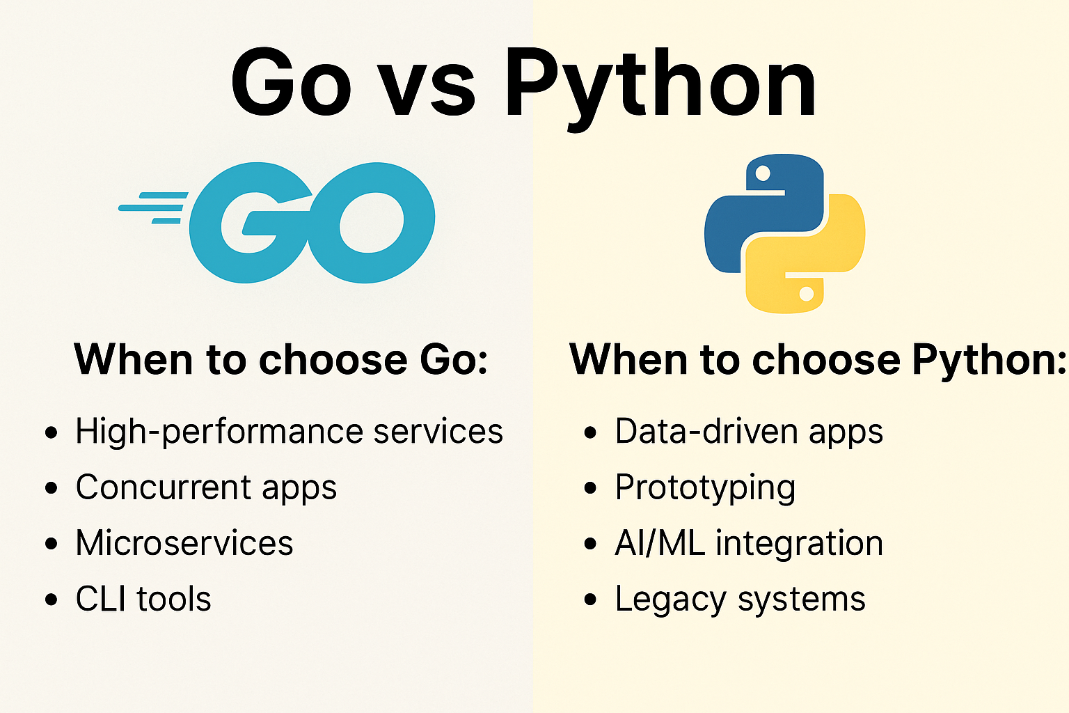 Golang vs Python: Top Comparison to Consider in 2025 - Back Stage Viral