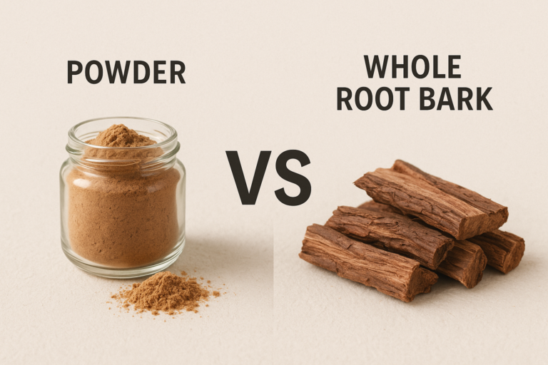 Powder vs. Whole Root Bar
