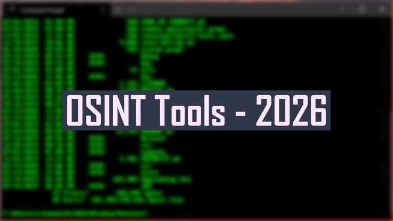 OSINT Tools 2026