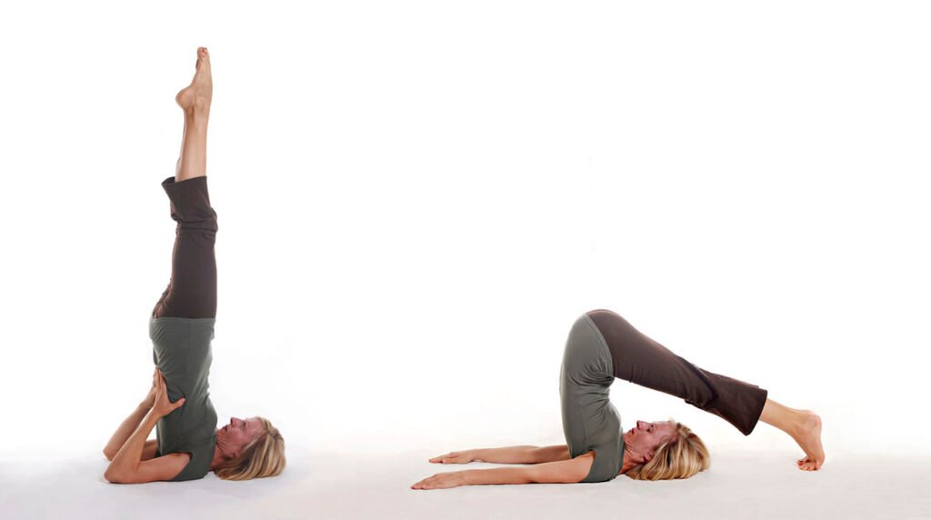 Halasana and Sarvangasana