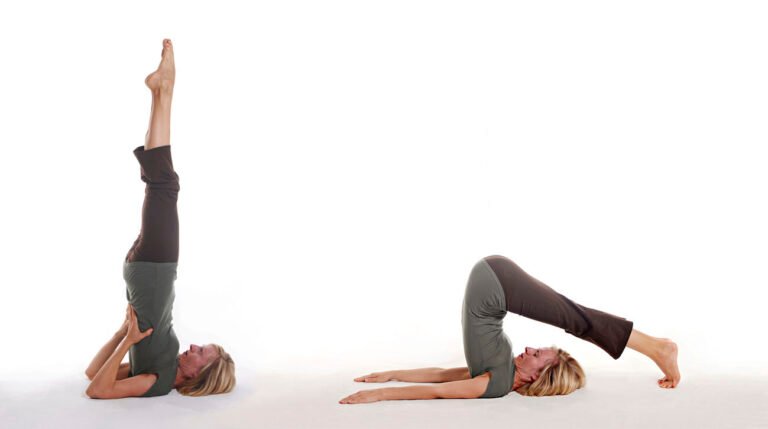 Halasana and Sarvangasana