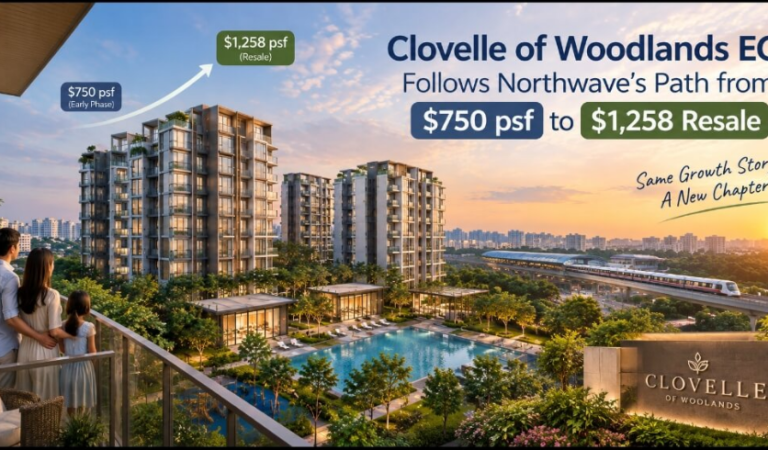 Clovelle of Woodlands EC Follows Northwave’s Path from $750 psf to $1,258 Resale